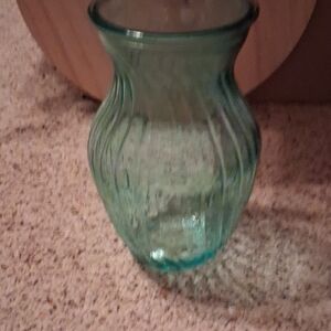 Indiana Glass Aqua Vase